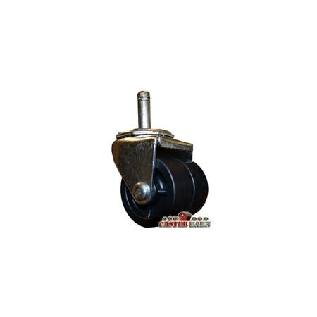 Casterhq 2" LOW PROFILE STEM CASTER, POLYOLEFIN WHEEL, GRIP RING- PN, 01PO20 01PO20AB8191YY